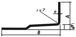 Profil d'chantignole ACIER E24.S235