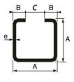 Tube carr ouvert ACIER E24.S235