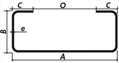 Tube rectangulaire ouvert ACIER E24.S235